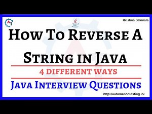 1. How to Reverse a String in Java - Java Interview Questions (4 ways)