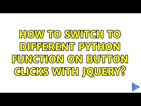 How to switch to different python function on button clicks with jQuery?