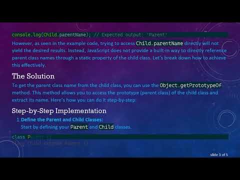 How to Get the Parent Class Name from a Child Class in JavaScript