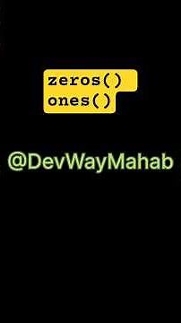 Create Arrays in 1 Line: zeros() & ones() Explained!