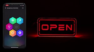 LED Open Sign for Business Window Door, 16" x 8" Neon Open Sign Led Waterproof, Open Neon Sign Adjustable Brightness & Color for Store Bar Salon Restaurant with Remote and Bluetooth Control(Vertical)