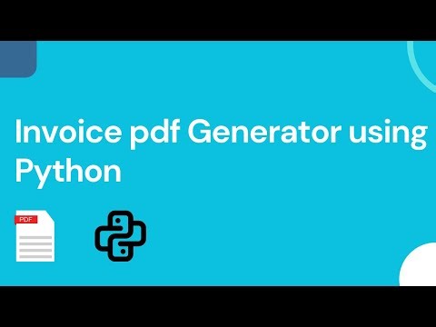 python pdf generator | automation using python | invoice generator using python #automation