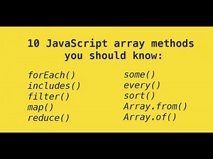 top 10 JavaScript array methods you should know In Hindi | JavaScript array methods in hindi
