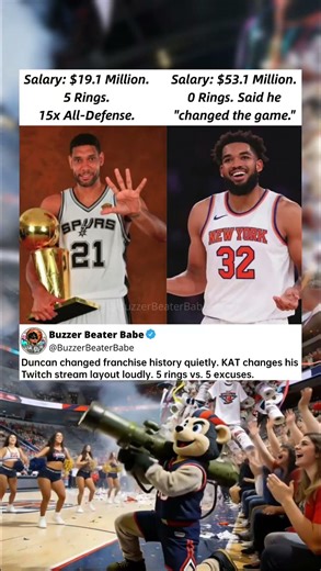 Tim Duncan vs KAT: The Brutal NBA Reality 🤯 #nba