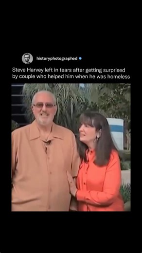 During an emotional moment on his talk show, Steve Harvey was surprised by Rich and Becky Liss, the couple who supported him when he was homeless at 26. They gave him work and credit so he could keep pursuing comedy. Harvey was left in tears, calling their help life-changing. | History In Pictures