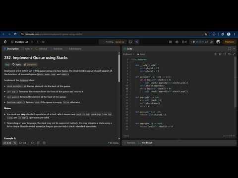 232 Implement Queue using Stacks