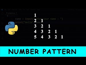 Python Program To Print Number Pattern In Right Triangle Shape | 04
