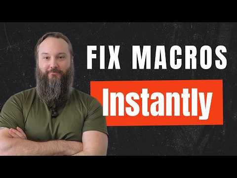 Stop Fixing Excel Macros Manually (Do This Instead)