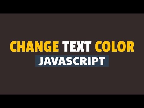 How to Change Text Color in Javascript