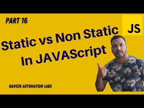 #16 - Static Concept in JavaScript