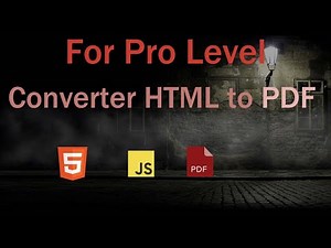 converter HTML to PDF with JavaScript