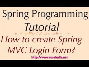 Spring MVC Login example