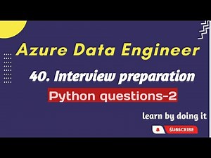 Python Interview Questions Answers | Data Engineer