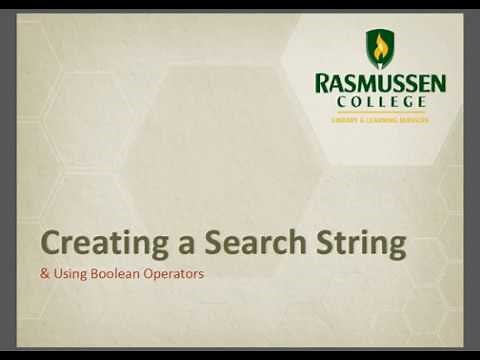 Creating a Search String