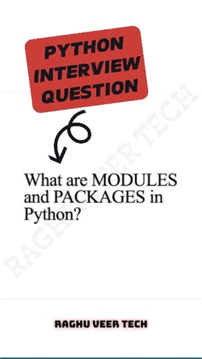 Python Interview Question - Modules vs Packages Explained #pythoninterviewquestionsandanswers