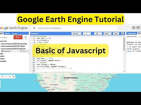 JavaScript Basics in Google Earth Engine (GEE)