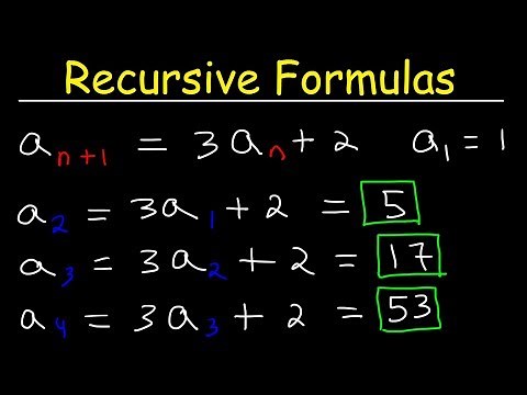 Recursive Formulas For Sequences