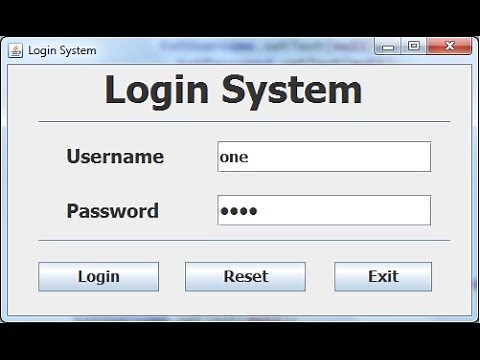 How to Create a Login Systems in Java Eclipse