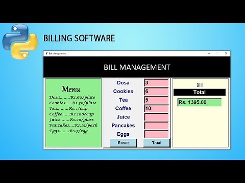 How to Make Bill Management System in Python | GUI Tkinter Project