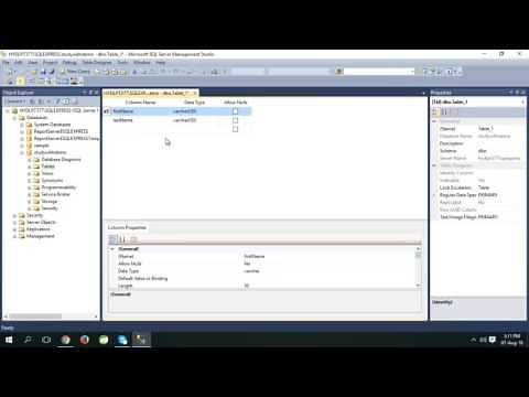 How to Create Table in SQL Server Management Studio