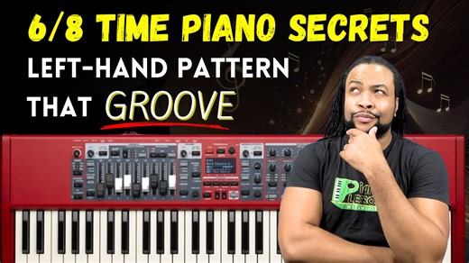 3 Must-Learn 6/8 Rhythm Patterns for Worship Piano! 🙌 In this video, I break down essential rhythmic variations for playing in a 6/8 time signature, a staple in contemporary Gospel piano. I demonstrate subdivisions, syncopation, arpeggios, voicings, and left-hand comping patterns to enhance your groove. Using the chord progression from "He's Able," I show how to count, feel, and apply these rhythms with backing tracks at multiple tempos. 🙌 Click Here to download the MIDI files and Backing trac