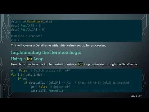 How to Lock Values in Python Iterations using DataFrames