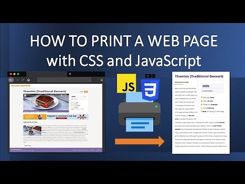 How to print a Web Page with CSS and Javascript