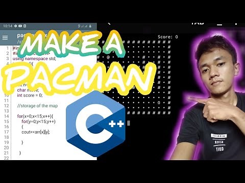 HOW TO MAKE A PACMAN GAME IN C++ LANGUAGE USING MOBILE PHONE- PROGRAMMING TUTORIAL FOR BEGINNERS