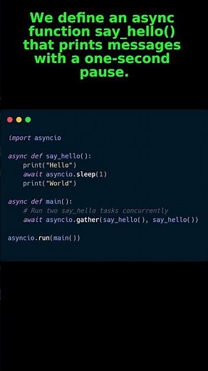 How to Run Tasks Concurrently in Python with Asyncio #coding #programmingtricks #pythontricks