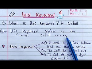 this keyword in java | Learn Coding