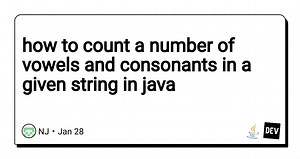 how to count a number of vowels and consonants in a given string in java
