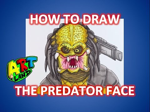 How to Draw the PREDATOR FACE!!!