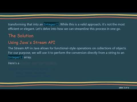 How to Convert a String of Integers to an Integer[] Array in Java