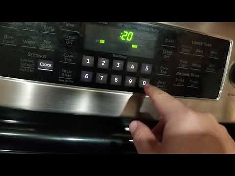 How to Change CLOCK Time on GE Profile Stove Convection Slide-In Electric Range Oven Stainless Steel