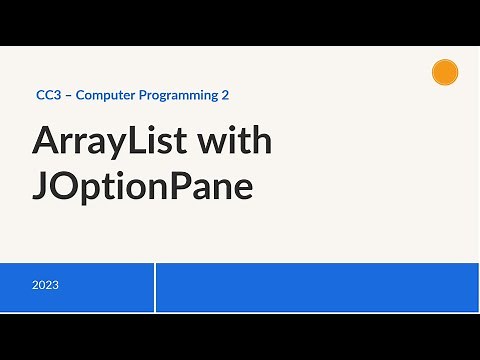 ArrayList with JOptionPane