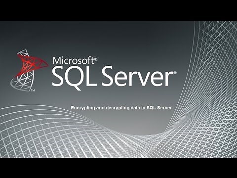 Encrypting and decrypting data in SQL Server