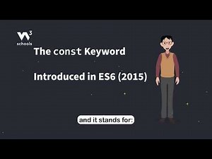 JavaScript const - Part 1 - What is const? - #w3schools #javascript #programming