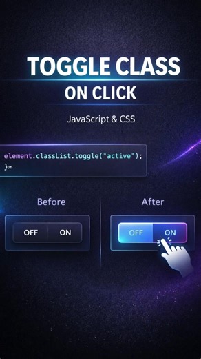 Show & Hide Div Using JavaScript | Simple Toggle Trick #coding #shorts