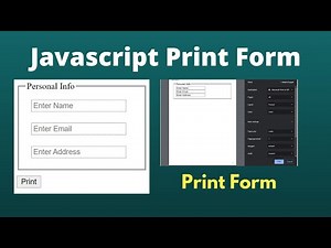 How to print form using javascript - Etupy