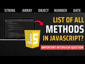 All JavaScript Methods Explained | Complete JavaScript Methods List for Beginners & Developers