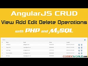 AngularJS CRUD Operations with PHP and MySQL
