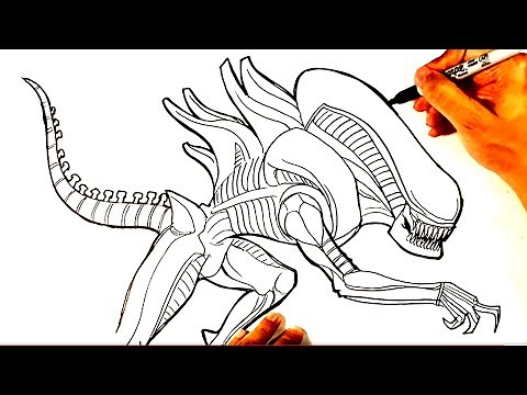 How to Draw ALIEN XENOMORPH
