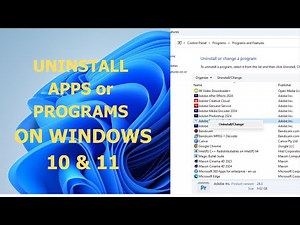 How To Uninstall Apps or Programs in Windows 10 & 11 | Three Methods