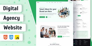 Digital Agency Website Using HTML CSS JavaScript