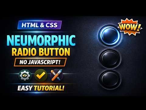 Amazing Neumorphism Radio Button with HTML & CSS | Coding Cloud