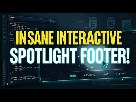 Interactive Text Reveal Footer | HTML CSS JavaScript Tutorial