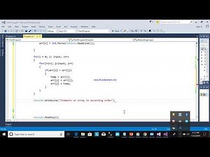 array - Sorting element in array in ascending order