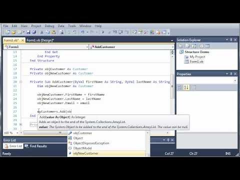 Visual Basic Tutorial - 77 - ArrayLists