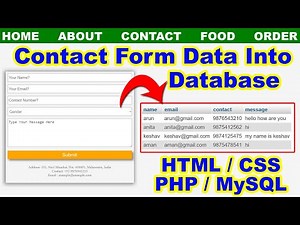 How to send store HTML Form data into Database | Send Form data in MySQL database | PHP MyAdmin