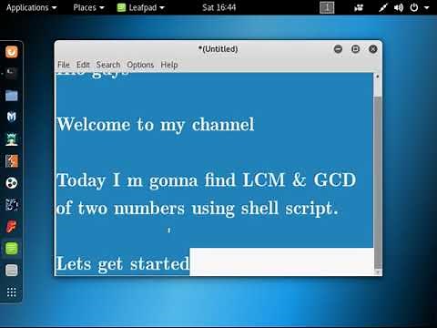 Unix shell script to find LCM and GCD of two numbers